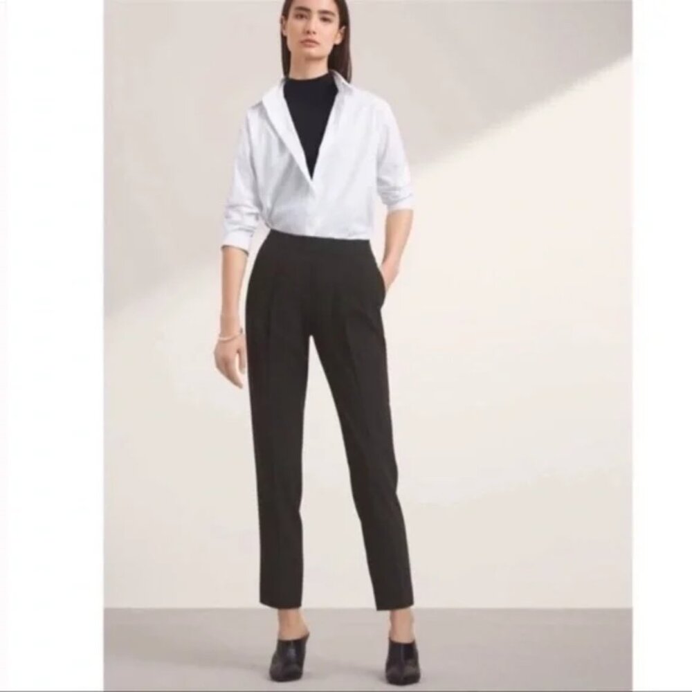 Babaton Aritzia Cohen Pleated Trouser Pants Black Size 4